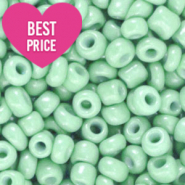 Perles de rocailles 6/0 (4mm) Vert bourgeon de printemps