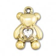 Pendentifs accroche-regard ourson avec cœur Doré