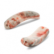 Pierres naturelles connecteur Crazy Lace Agate Multicolore gris/beige/blanc/rouge