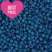 Perles de rocailles 12/0 (2mm) Bleu pétrole
