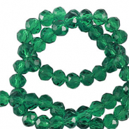 Perles &agrave; facettes 6x4mm disque Heishi Vert p&eacute;trole