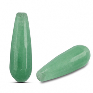 Pierres naturelles perles Quartz goutte Vert