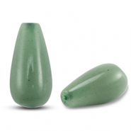Pierres naturelles perles Quartz goutte Vert
