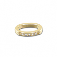 M&eacute;tal TQ laiton breloques ovale Dor&eacute;