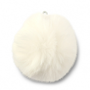 Pendentifs accroche-regard pompon Blanc