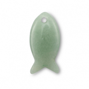 Pierres naturelles pendentifs quartz poisson Vert jade
