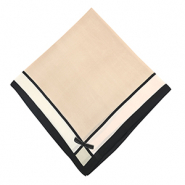 Foulard avec nœud Marron clair-blanc-noir