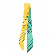 Bandana foulard avec étoile Turquoise vert-jaune
