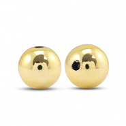 Perles au look métallique rond 12mm Doré métallique