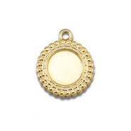 BY31&reg; Breloques en acier Inox avec serti pour SS20 flatback Dor&eacute;