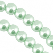 Perles en verre 4mm Pastel vert menthe