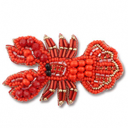 Broches cancer Rouge-doré