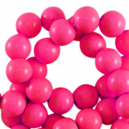 Perles acryliques 8 mm brillant Rose fuchsia