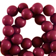 Perles acryliques 4 mm brillant Rouge cerise