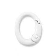 Appr&ecirc;ts color&eacute;s porte-cl&eacute;s ovale Blanc