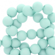 Perles acryliques 8 mm mat Bleu turquoise doux