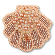 Broches coquille Pêche clair