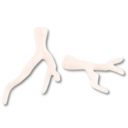 Pendentifs acryliques corail Blanc cassé