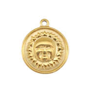 Breloques en acier Inox soleil Doré