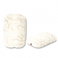 Perles en c&eacute;ramique rectangle Blanc cass&eacute;