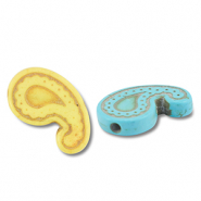 Perles en c&eacute;ramique goutte Multicolore