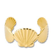 Bracelets en acier Inox jonc coquille Doré