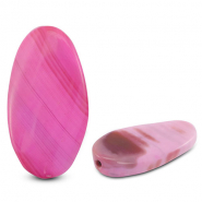 Pierres naturelles perles Agate ovale Rose-marron