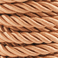 Cordon tendance torsad&eacute; 10mm Marron camel