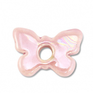 Perles en céramique DQ grecque papillon Rose clair