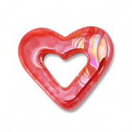 Perles en céramique DQ grecque cœur Rouge