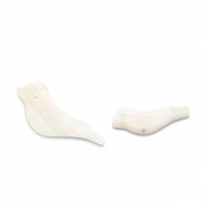 Perles coquillage oiseau Blanc (couleur naturelle)