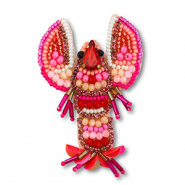 Broches homard Multicolore rose-rouge-blanc