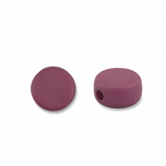 Perles acryliques disque Aubergine