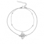 Bracelets en acier Inox abeille Argent&eacute;