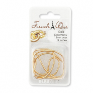 Beadsmith French wire extra heavy 1.8mm Doré