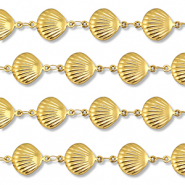 Apprêts en acier Inox chaîne maille jaseron coquille Doré