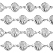 Apprêts en acier Inox chaîne maille jaseron coquille Argenté