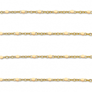 Appr&ecirc;ts en acier Inox cha&icirc;ne maille jaseron 1mm Dor&eacute;-p&ecirc;che nude