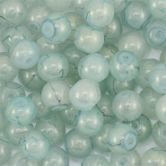 Perles en verre avec pailletes 8 mm Gris verd&acirc;tre-dor&eacute;