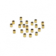 Perles en acier Inox perles &agrave; &eacute;craser tubes 1.5mm Dor&eacute;
