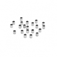 Perles en acier Inox perles &agrave; &eacute;craser tubes 1.5mm Argent&eacute;