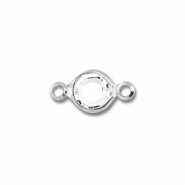 Appr&ecirc;ts en acier Inox connecteur rond Argent&eacute;-transparent