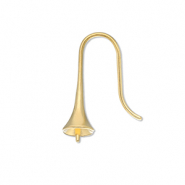 Appr&ecirc;ts en acier inox boucles d'oreilles crochet avec embout Dor&eacute;