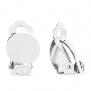 Appr&ecirc;ts en acier Inox boucles d'oreilles clip Argent&eacute;
