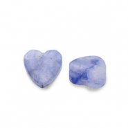 Pierres naturelles perles Sodalite cœur Bleu foncé