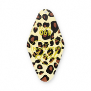 Pendentifs accroche-regard l&eacute;opard "Heartbreak Hotel Room 069" Jaune-marron-noir