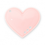 Pendentifs accroche-regard coeur Rose abricot clair