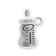 Breloques en acier Inox biberon Argenté-noir