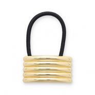 Accessoires pour cheveux &eacute;lastique &agrave; cheveux avec m&eacute;tal Dor&eacute;-noir