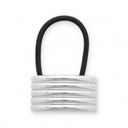 Accessoires pour cheveux &eacute;lastique &agrave; cheveux avec m&eacute;tal Argent&eacute;-noir